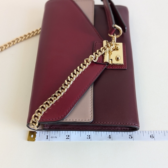 Michael Kors Sloan Convertible Color-Block Leather Chain Crossbody Wallet - Picture 14 of 15